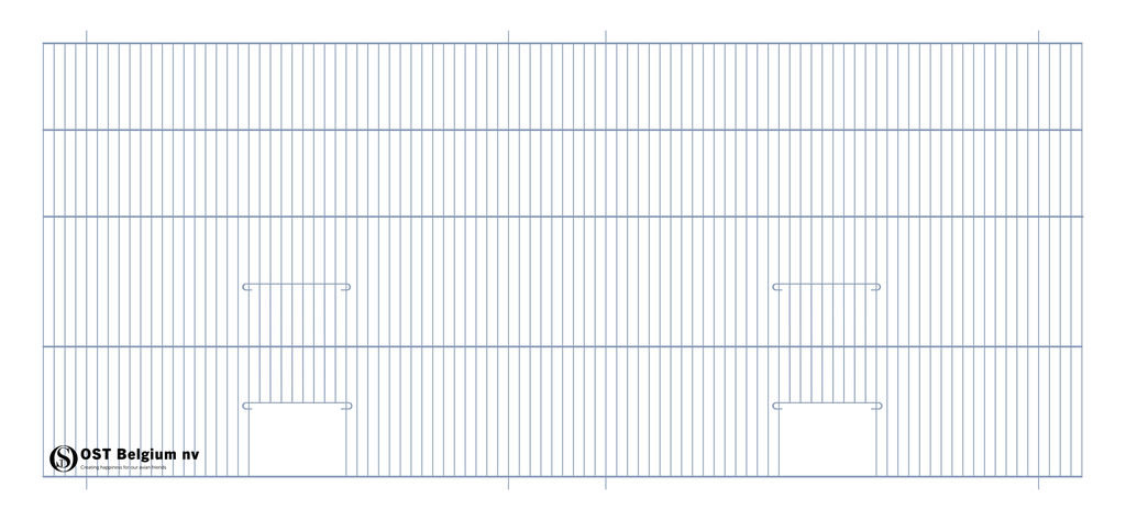 [899512101] Gitter 120x50cm (2 Türen)