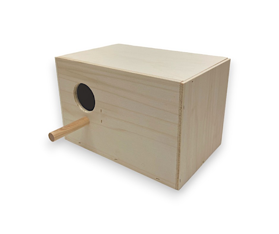 Agaporniedennestkast groot DxBxH 16x25x16 cm