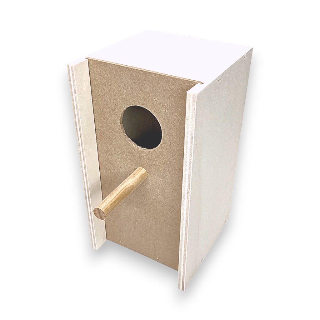 [87113091] Wellensittich-Nistkasten hoch TxBxH 13,5x13,5x24 cm