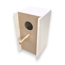 Nichoir à perruches haut PxLxH 13,5x13,5x24 cm