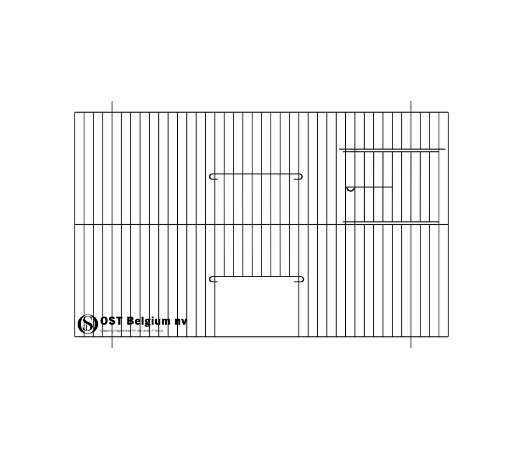 Voorfront 50x30cm Zwart
