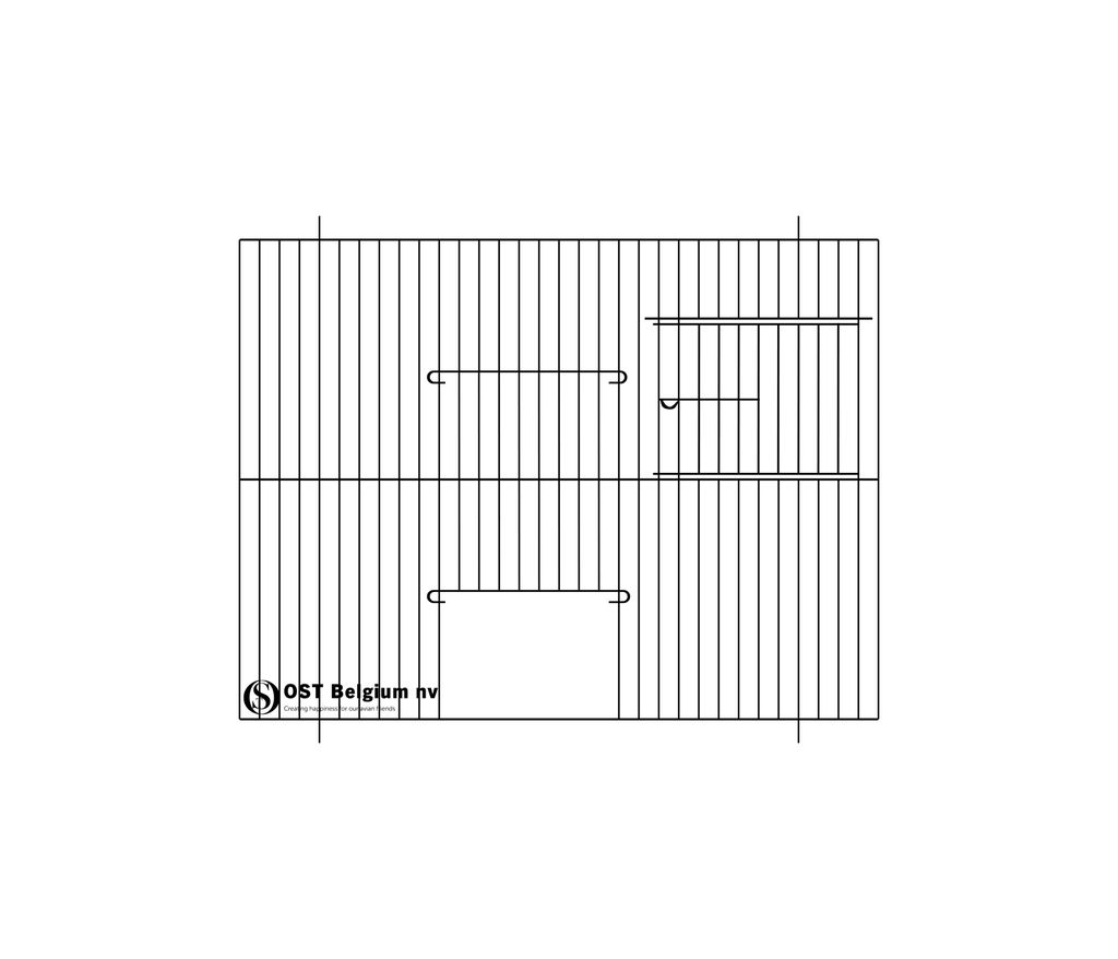 Gitter 40x30cm Schwarz